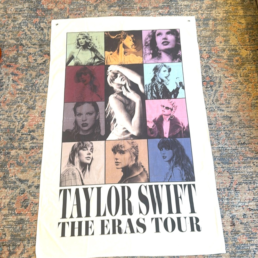 Brand new 4 ft x 2.5 Taylor Swift Eras Tour Tapestry for wall